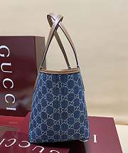 Fortok Gucci Totissima Demi Tote Dark Blue 22*19*18cm - 6