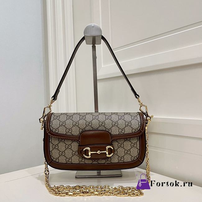 Fortok Gucci Horsebit Mini Shoulder Bag 23.5*14*5cm - 1