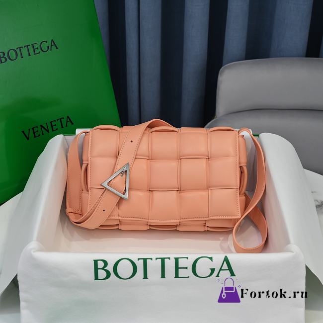 Fortok Bottega Veneta Cassette Padded Bag Salmon 26x18x8cm - 1