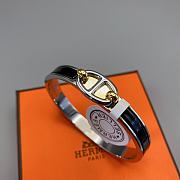 Fortok Hermès Mini Clic Chaine d'Ancre Maillon bracelet Women's Black - 6
