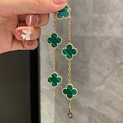Fortok Van Cleef & Arpels Vintage Alhambra Four Leaf Green Bracelet - 4