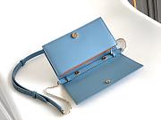 Fortok Bvlgari Logo Chain Wallet in Blue 19 X 10.5 X 4.5cm - 4