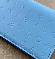 Fortok Bvlgari Logo Chain Wallet in Blue 19 X 10.5 X 4.5cm - 3