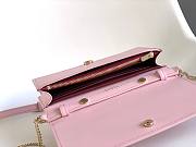 Fortok Bvlgari Logo Chain Wallet in Pink 19 X 10.5 X 4.5cm - 4