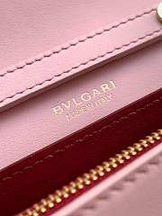 Fortok Bvlgari Logo Chain Wallet in Pink 19 X 10.5 X 4.5cm - 3