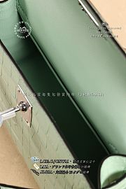 Fortok Hermes Mini Kelly Mint Green Matte Alligator 20 x 16 x 13cm - 2