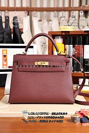 Fortok Hermes Kelly Rouge 28 x 10 x 22cm - 1