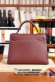 Fortok Hermes Kelly Rouge 28 x 10 x 22cm - 2
