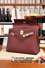 Fortok Hermes Kelly Rouge 28 x 10 x 22cm - 6