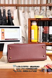 Fortok Hermes Kelly Rouge 28 x 10 x 22cm - 5