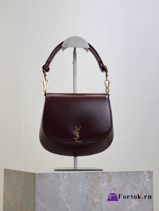 Fortok YSL Saint Laurent Voltaire Top Handle Bag Rouge 17.5×21×8cm - 1