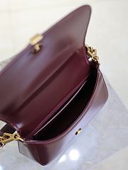 Fortok YSL Saint Laurent Voltaire Top Handle Bag Rouge 17.5×21×8cm - 4