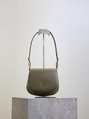 Fortok YSL Saint Laurent Voltaire Top Handle Bag Moss Green 17.5×21×8cm - 1