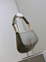 Fortok YSL Saint Laurent Voltaire Top Handle Bag Moss Green 17.5×21×8cm - 5