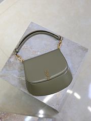 Fortok YSL Saint Laurent Voltaire Top Handle Bag Moss Green 17.5×21×8cm - 3