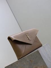 Fortok YSL Saint Laurent Cassandre Large Envelope Pouch Brown 29.5×18×4.5cm  - 5
