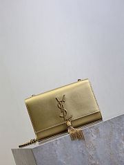 Fortok YSL Saint Laurent Kate Small Tassel Shoulder Bag Gold 20x13.5x5.5cm - 4