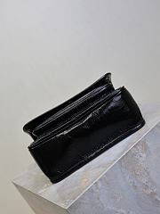 Fortok Saint Laurent Women's Niki Shoulder Bag Black 22×16.5×12cm - 4