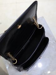 Fortok Saint Laurent Women's Niki Shoulder Bag Black 22×16.5×12cm - 2