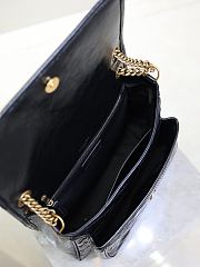 Fortok Saint Laurent Women's Niki Shoulder Bag Black 28×20×8cm - 3