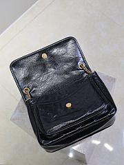 Fortok Saint Laurent Women's Niki Shoulder Bag Black 28×20×8cm - 2