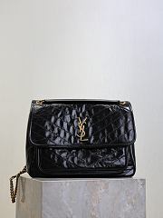 Fortok Saint Laurent Women's Niki Shoulder Bag Black 32x23x9cm  - 1