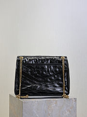 Fortok Saint Laurent Women's Niki Shoulder Bag Black 32x23x9cm  - 6