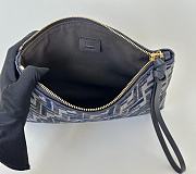 Fortok Fendi Diagonal Flat Pouch Blue 25x2x17.5cm - 6