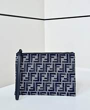 Fortok Fendi Diagonal Flat Pouch Blue 25x2x17.5cm - 5