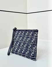 Fortok Fendi Diagonal Flat Pouch Blue 25x2x17.5cm - 3