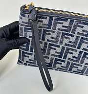 Fortok Fendi Diagonal Flat Pouch Blue 25x2x17.5cm - 2