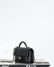 Fortok Chanel Flap Bag With Top Handle 12x19x5cm - 5