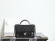 Fortok Chanel Flap Bag With Top Handle 12x19x5cm - 1