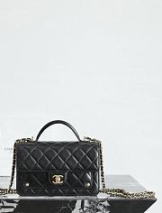 Fortok Chanel Flap Bag With Top Handle 12x19x5cm - 2