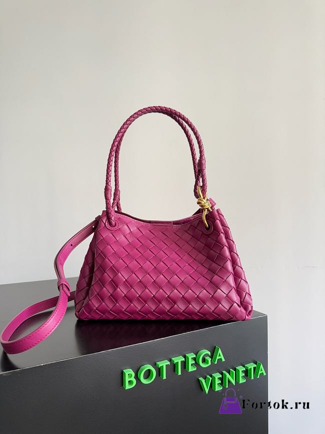 Fortok Woman Bottega Veneta Small Parachute Hot Pink 29.5*18.5*17.5cm - 1