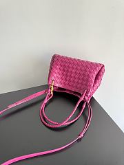 Fortok Woman Bottega Veneta Small Parachute Hot Pink 29.5*18.5*17.5cm - 5