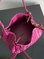 Fortok Woman Bottega Veneta Small Parachute Hot Pink 29.5*18.5*17.5cm - 4