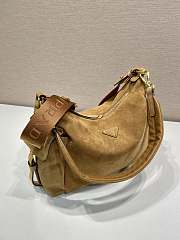 Fortok Large Prada Explore suede bag Cinnamon 32 x 22 x 11.5 cm - 2
