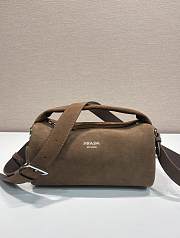 Fortok Prada Suede Shoulder Bag Cocoa Brown 24 x 11 x 11cm - 1