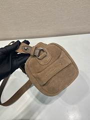 Fortok Prada Suede Shoulder Bag Cocoa Brown 24 x 11 x 11cm - 3
