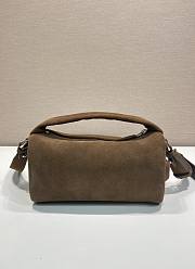Fortok Prada Suede Shoulder Bag Cocoa Brown 24 x 11 x 11cm - 4