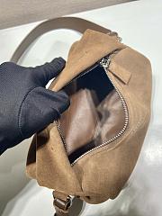 Fortok Prada Suede Shoulder Bag Cocoa Brown 24 x 11 x 11cm - 6