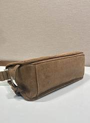 Fortok Prada Suede shoulder bag Cocoa Brown 30 x 20 x 11cm - 5