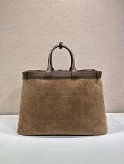 Fortok Prada Buckle suede bag with belt Cocoa Brown 48 x 34 x 18 cm - 4