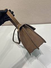 Forotk Prada Soft Sound Suede bag Cocoa Brown 28 x 16 x 10cm - 6