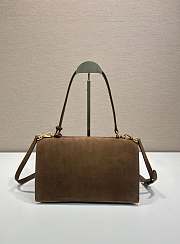 Forotk Prada Soft Sound Suede bag Cocoa Brown 28 x 16 x 10cm - 2