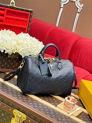 Fortok Louis Vuitton Soft Speedy Bag Black 30x21x17cm  - 1