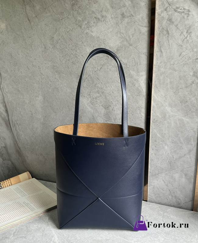 Fortok Loewe Puzzle Fold Tote Navy Blue 25.5 x 14.5 x 31.5cm - 1