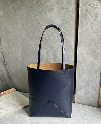 Fortok Loewe Puzzle Fold Tote Navy Blue 25.5 x 14.5 x 31.5cm