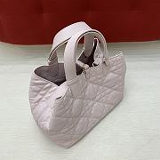 Fortok Dior Toujours bag Pink Macrocannage Calfskin 28x21x19cm - 5